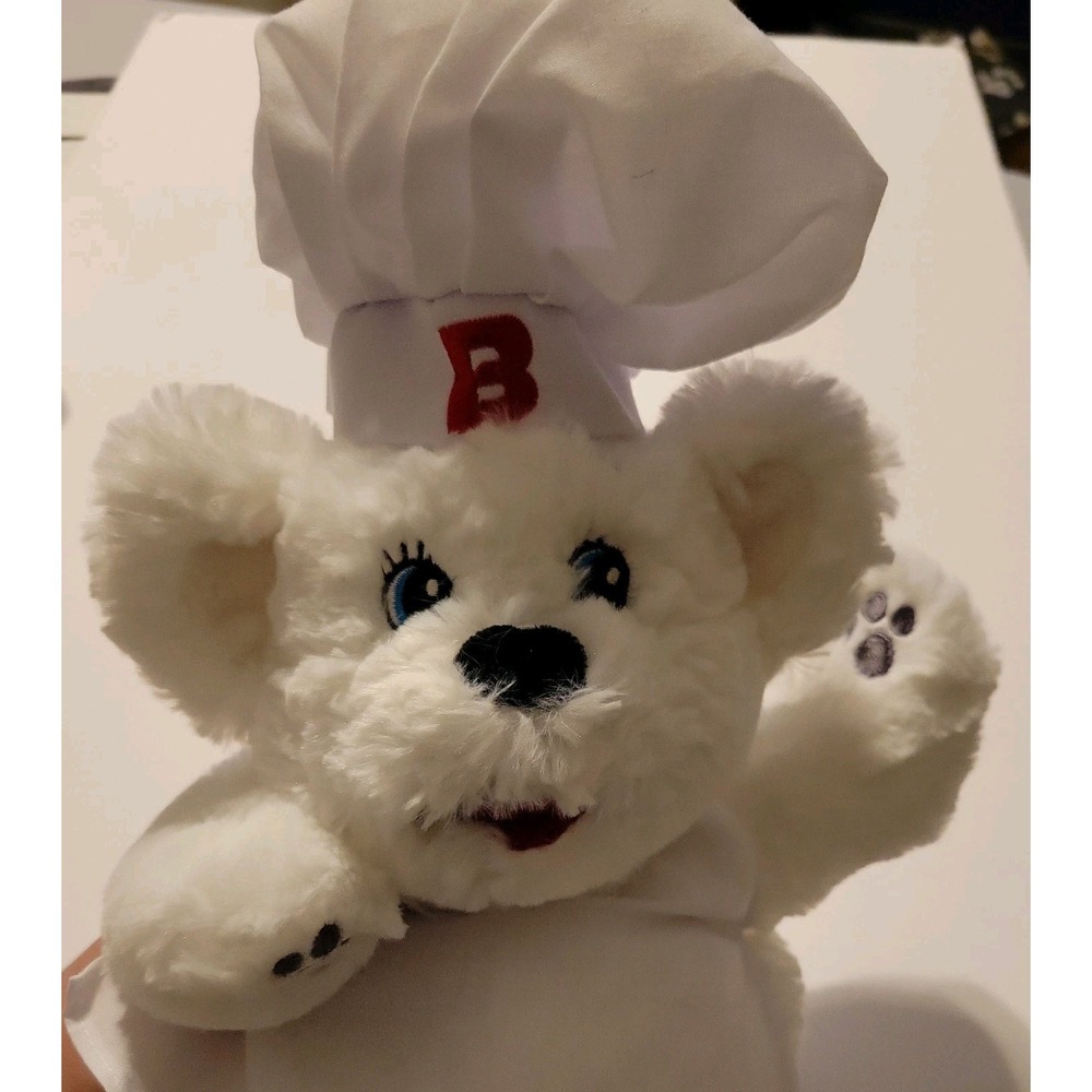 Bimbo Steven Smith Approx 15" Hand Puppet Baker Chef Bear Plush Advertising
